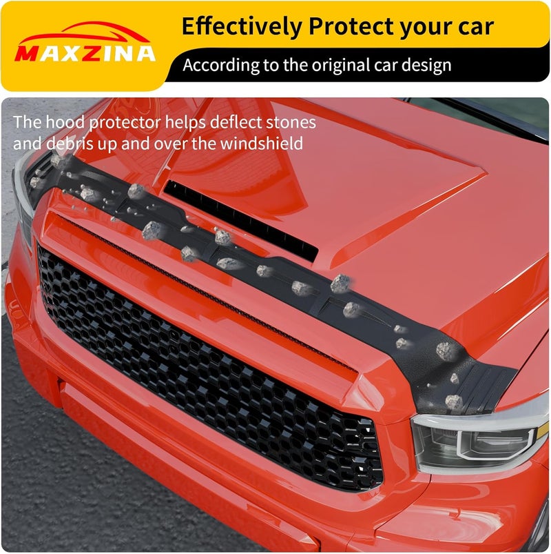 Maxzina Hood Protector Compatible with 2014-2021 Toyota Tundra Hood Shield TPE Hood Deflector Hood Guard for 2020 Tundra Accessories - Image 5